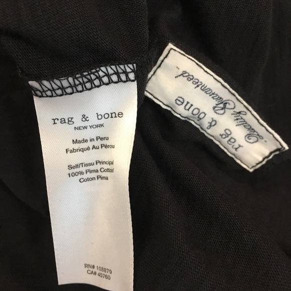 RAG & BONE New York Women Bowery Tee Neck Slim New - Picture 4 of 6